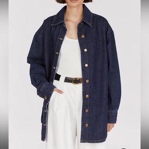 Dissh Kaleen Indigo Denim Shacket Brand New with Tags Size US 6